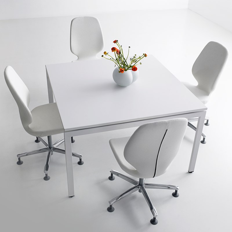 white conference table